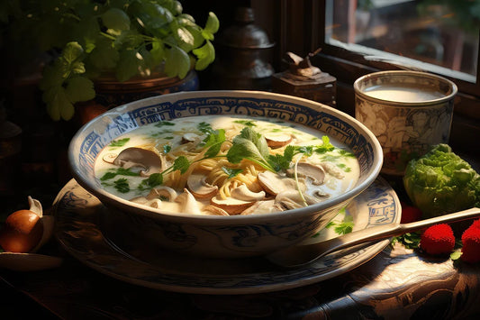 Mushroom and Vegetable Noodle Soup