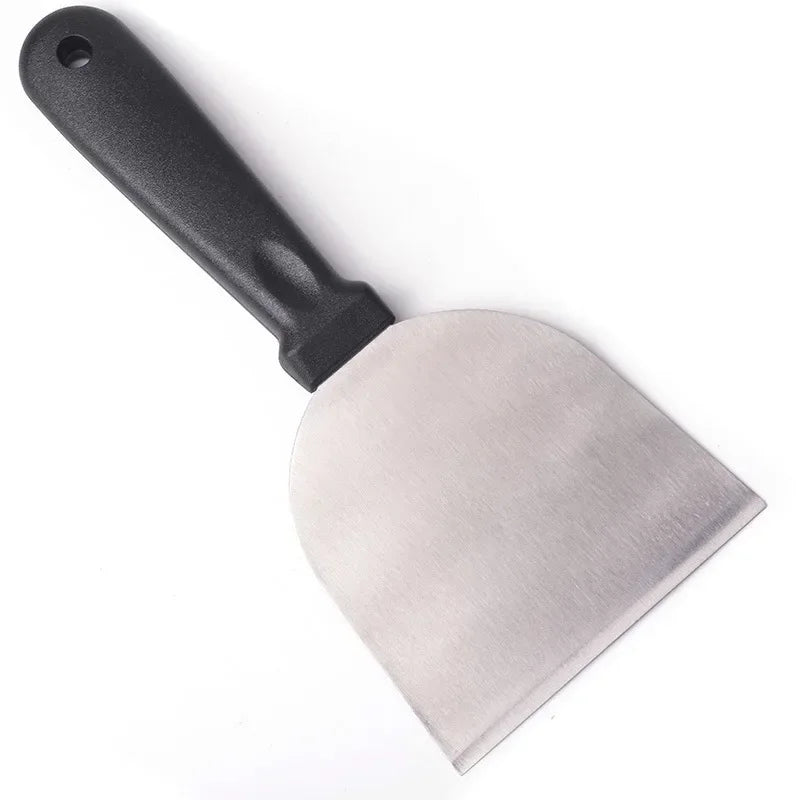 Stainless Steel Pizza Peel Pancake Spatula Dough Cutter Restaurant Teppanyaki BBQ Tools Steak Fried Shovel Kitchen Utensils