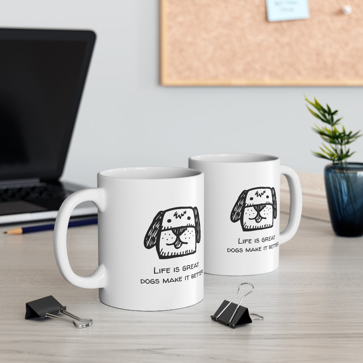 Tea Mug - Life is great, Dogs makes it better