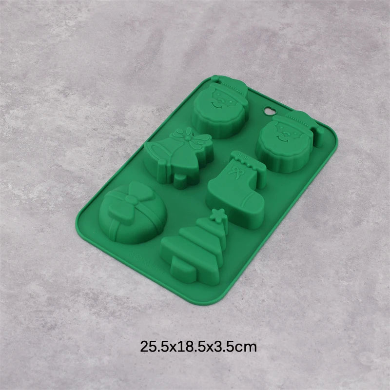 1Pc Christmas tree Silicone Fondant Molds Resin Mold Baking Accessories Christmas Wedding Cake Decorating Tools