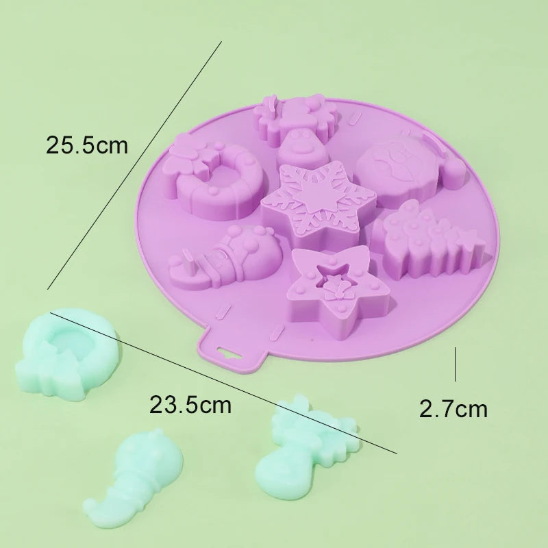 1Pc Christmas tree Silicone Fondant Molds Resin Mold Baking Accessories Christmas Wedding Cake Decorating Tools