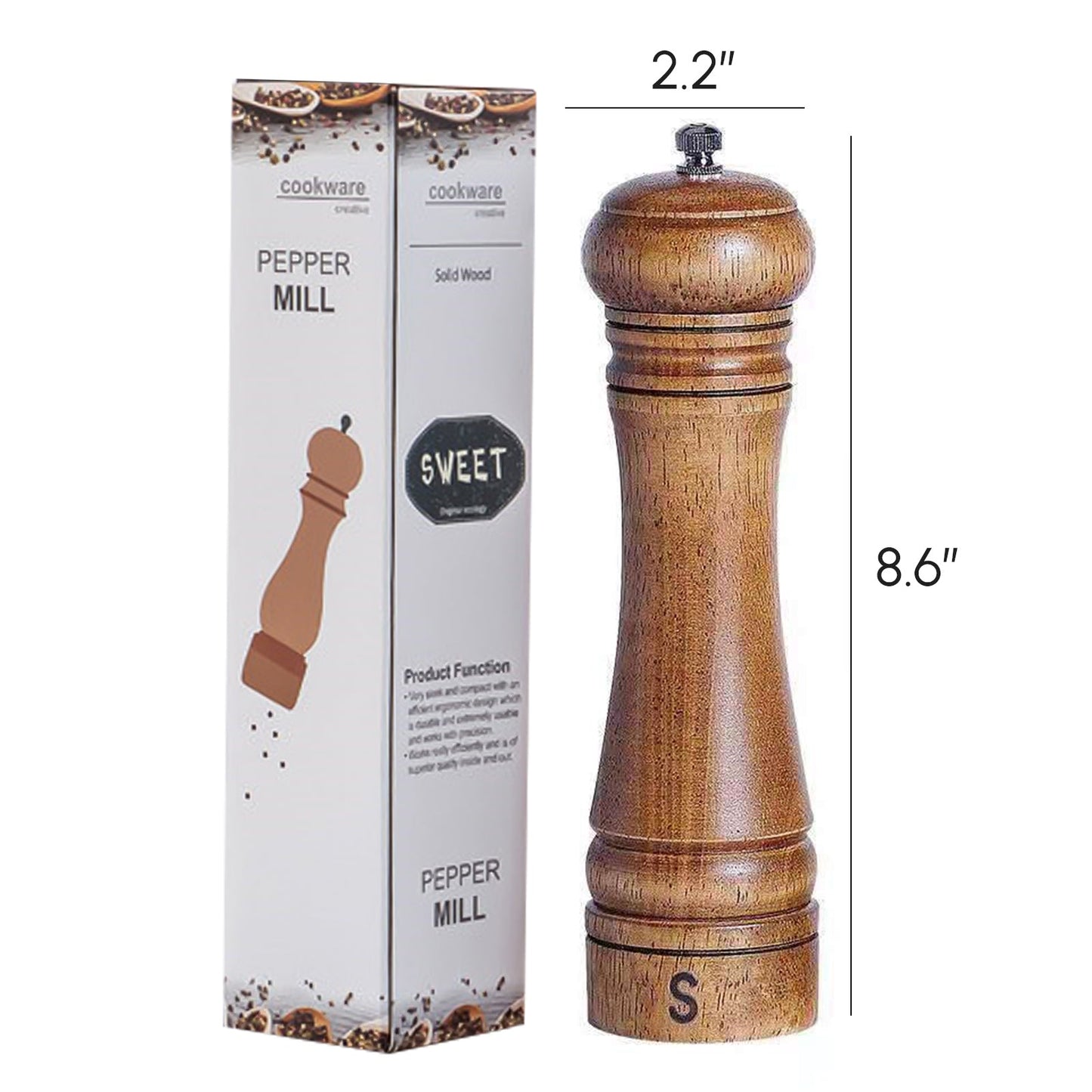 Salt and Pepper Wood Mill