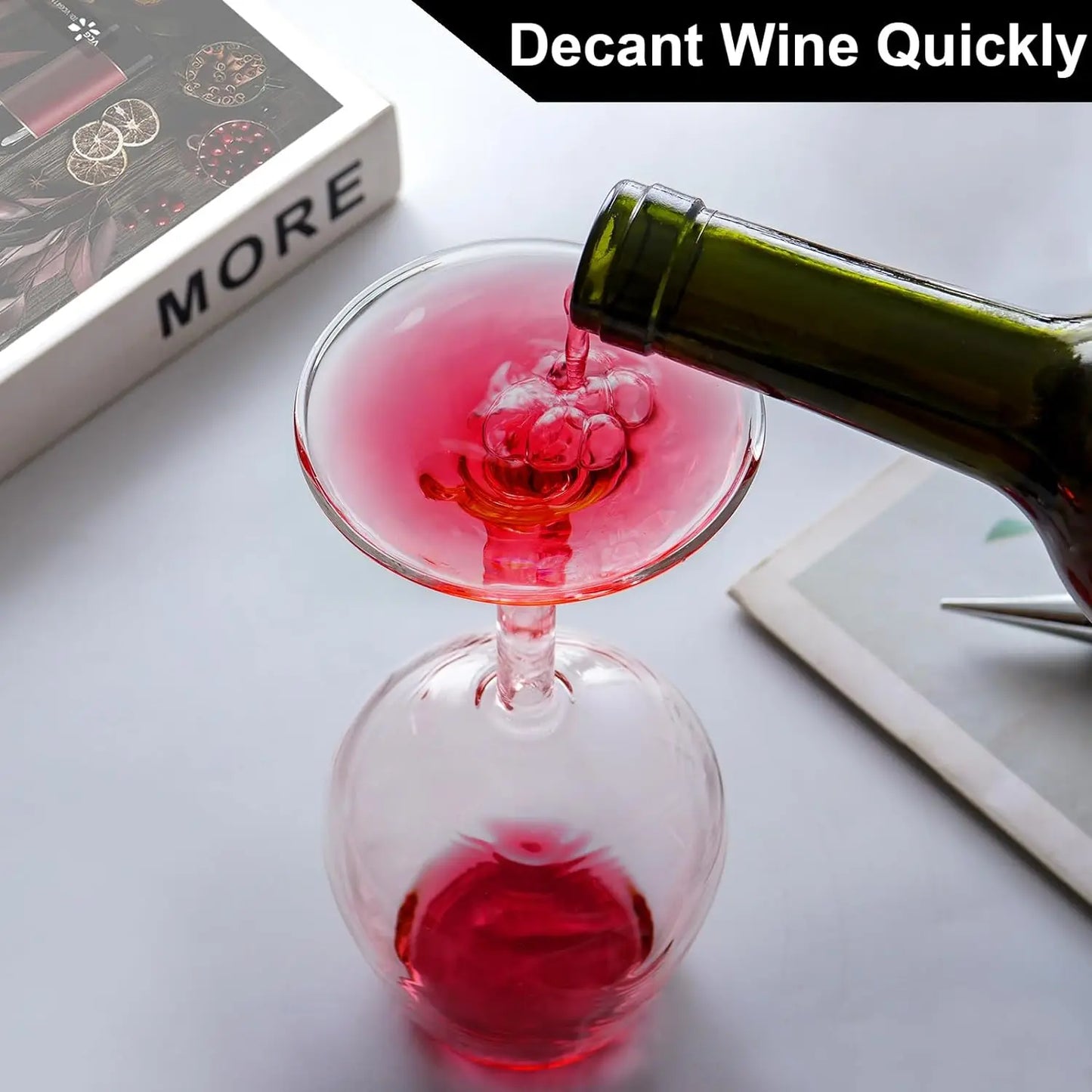 Upside Down Wine Glass Shaped - Decanter