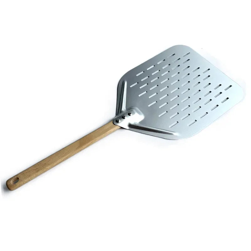 12-inch Non-stick Pizza Shovel Metal Pizza Peel with Wooden Handle Pastry and Pizza Accessories for Kitchen Baked Home Gadgets