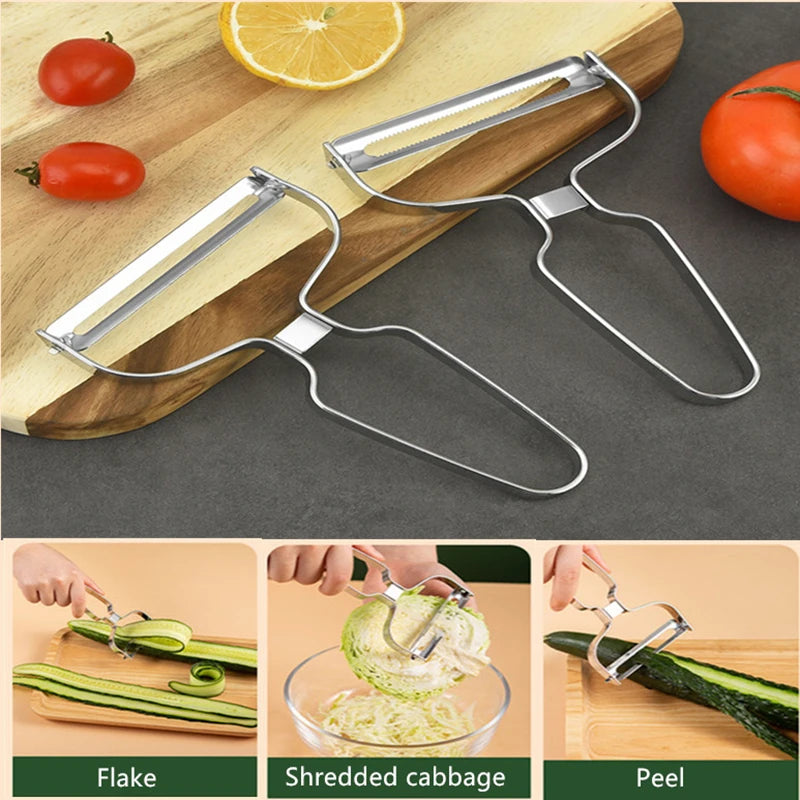 Peeler Vegetables Fruit Stainless Steel Knife Cabbage Graters Salad Potato Slicer Kitchen Accessories Cooking Tools Wide Mouth