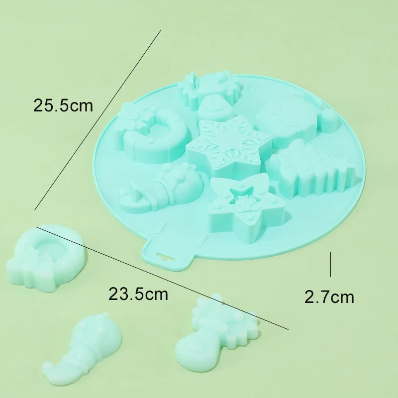 1Pc Christmas tree Silicone Fondant Molds Resin Mold Baking Accessories Christmas Wedding Cake Decorating Tools