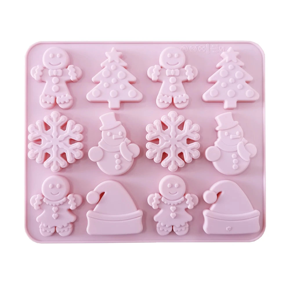 1Pc Christmas tree Silicone Fondant Molds Resin Mold Baking Accessories Christmas Wedding Cake Decorating Tools