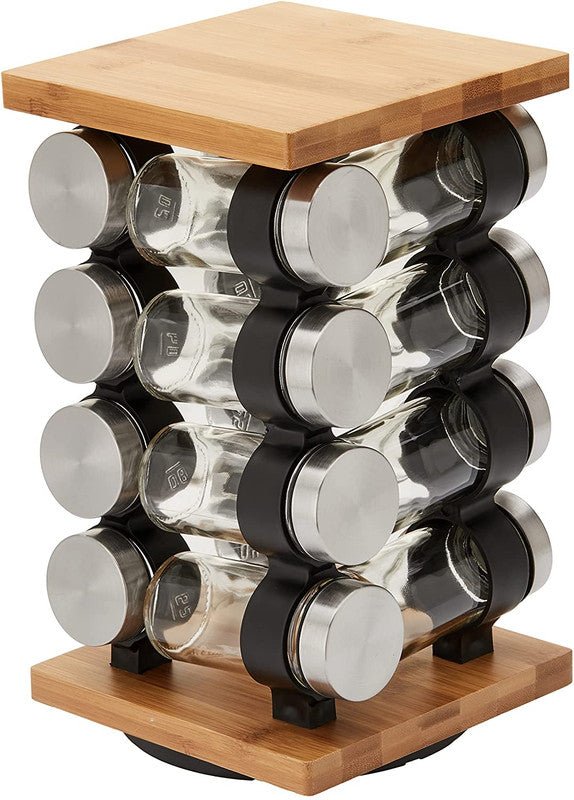 Spice Rack Organizer with 12 Pieces Jars