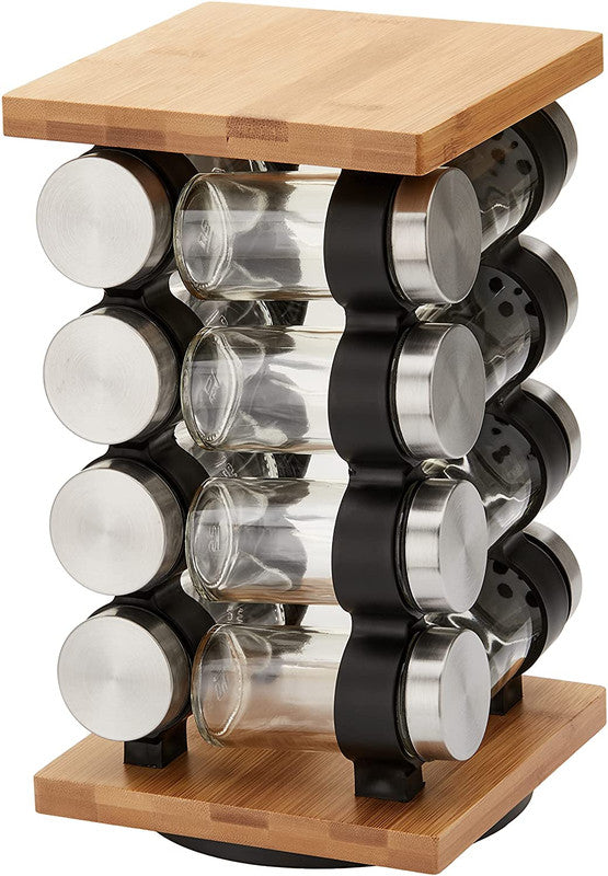 Spice Rack Organizer with 12 Pieces Jars