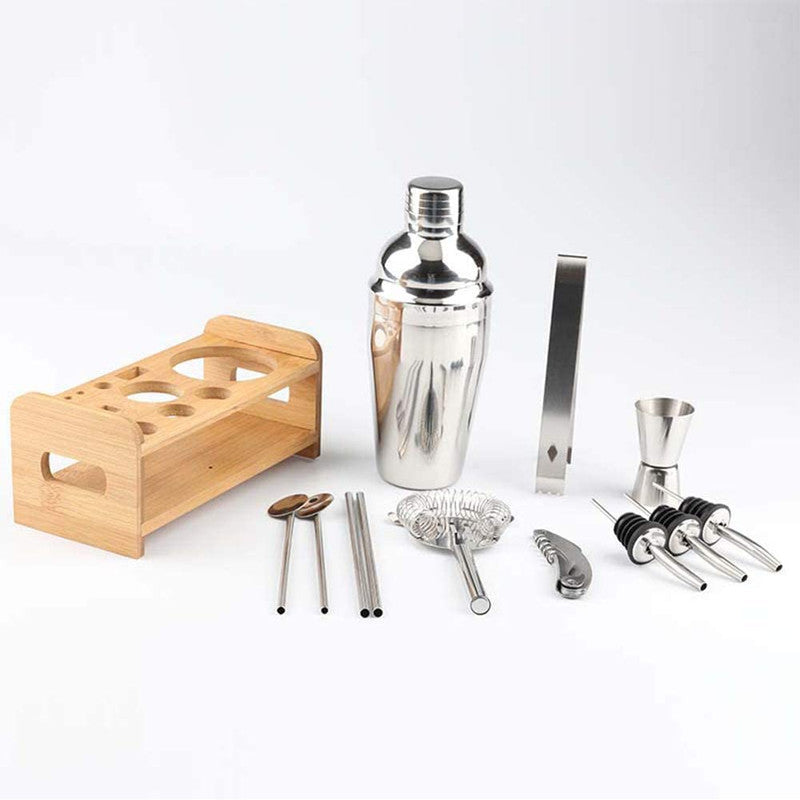 Cocktail Bar Set Kit with 13 Pieces Bar Utensils