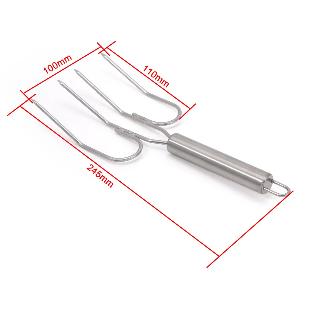 Turkey Lifter Forks Set of 2 Stainless Steel Poultry Lifters Turkey Claws Carving Fork Kitchen BBQ Meat Tools