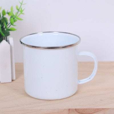 Cartoon Cat Print Enamel Coffee/Tea Mugs