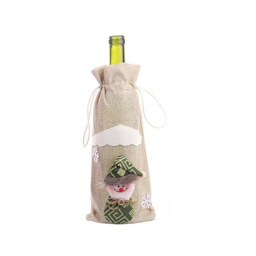 Christmas Table Wine Decor