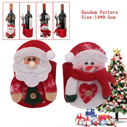 Christmas Table Wine Decor