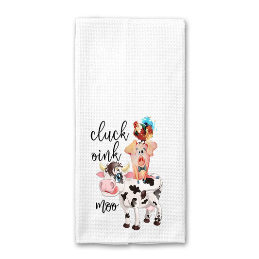 Cluck Oink Moo Kitchen Towel