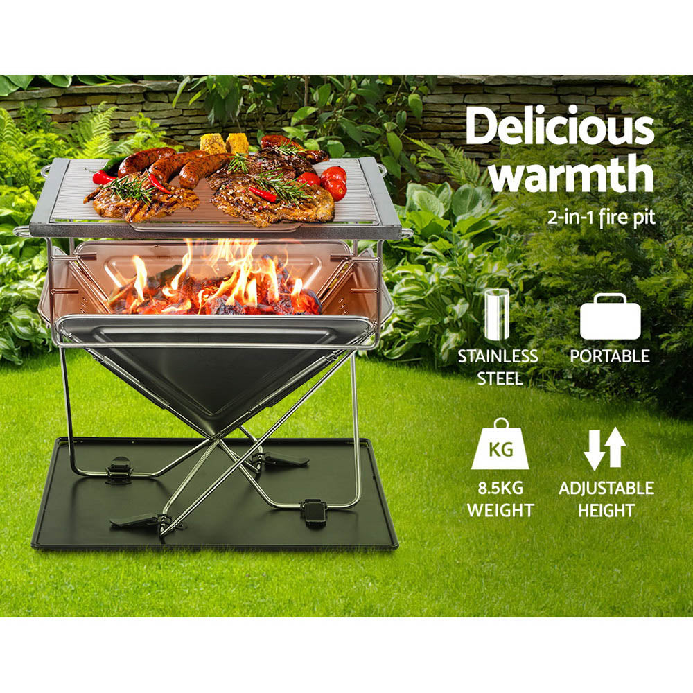 BBQ Portable Folding Stainless-Steel Stove