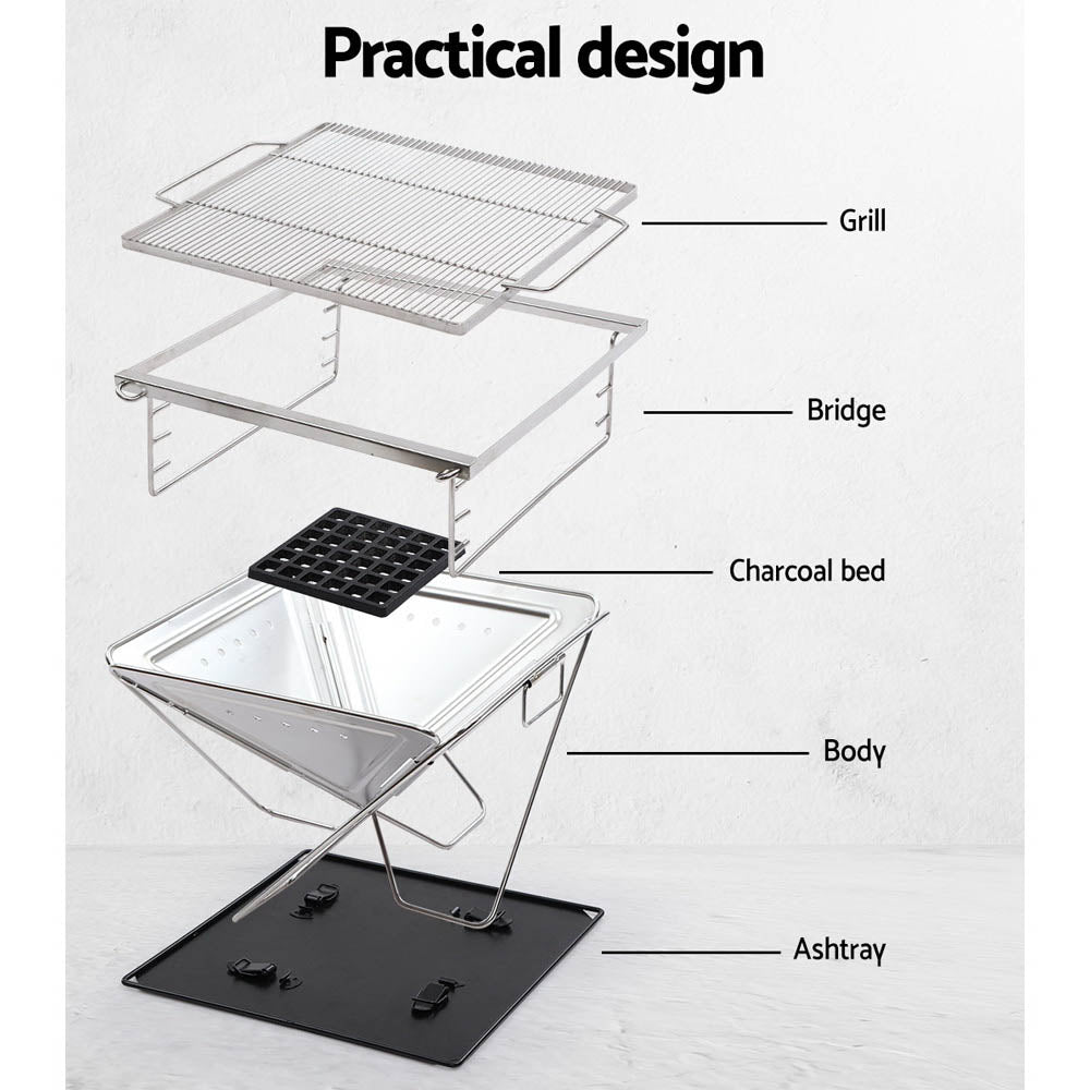 BBQ Portable Folding Stainless-Steel Stove