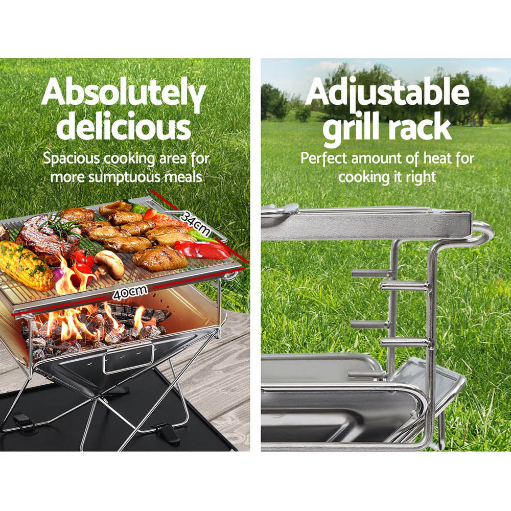 BBQ Portable Folding Stainless-Steel Stove