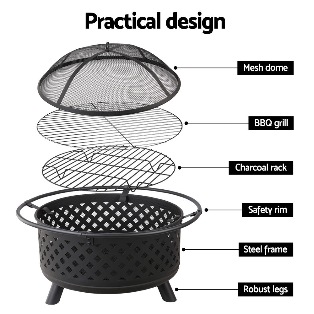 Fire Pit BBQ/Grill - Smoker Portable Outdoor