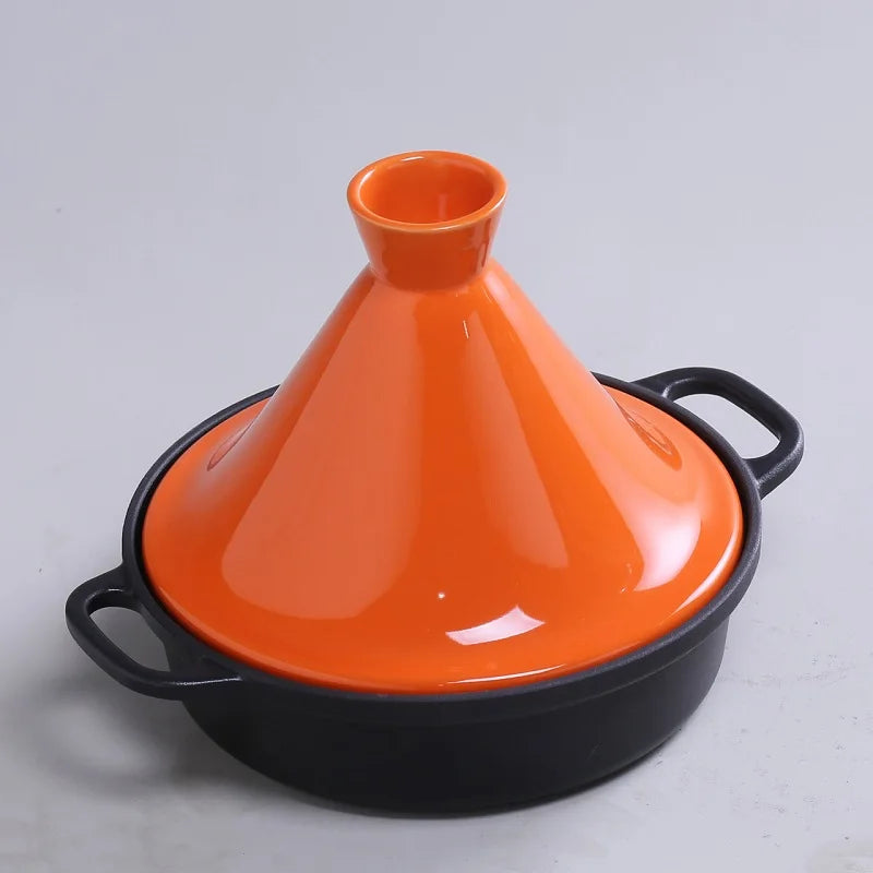 26cm Cast Iron Enamel Tagine Pot for Gas and Induction Cookers