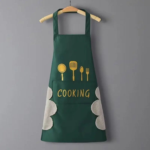 Hand Wiping Oil Proof and Waterproof Kitchen Apron