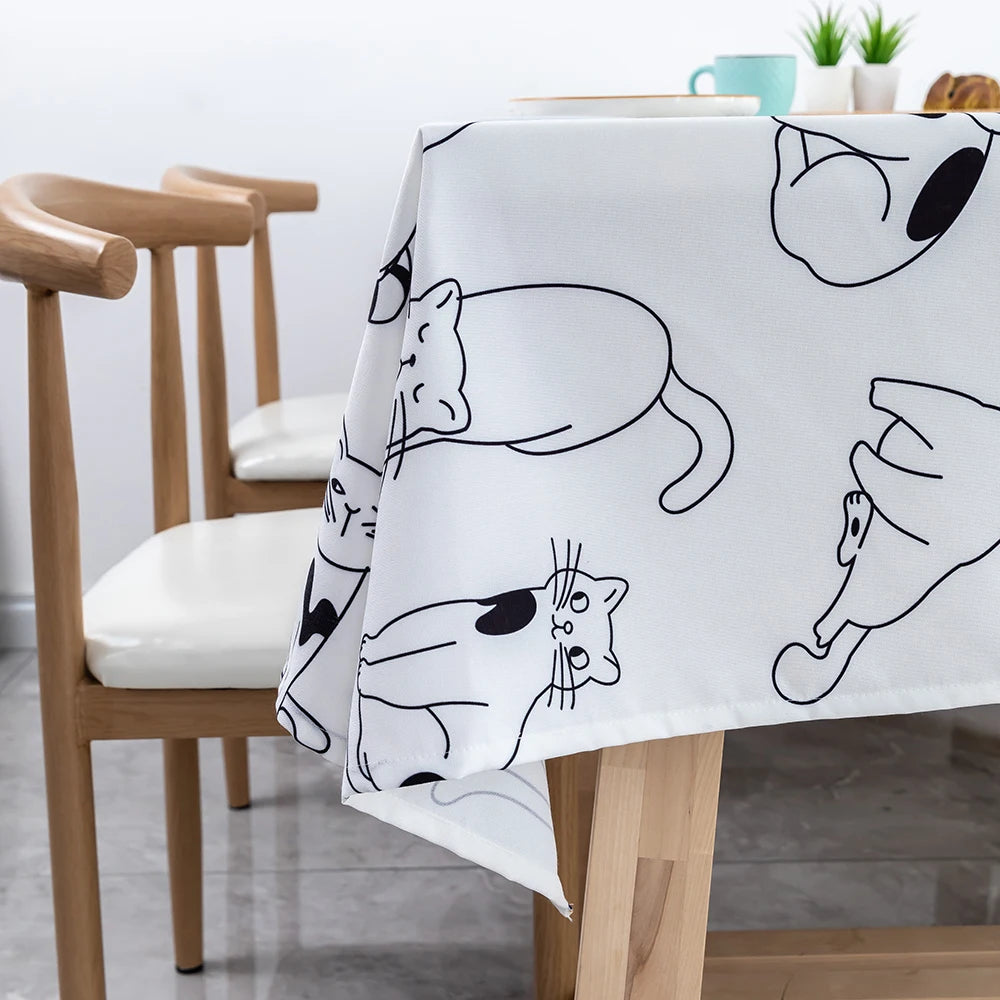 Cat themed Waterproof Tablecloth