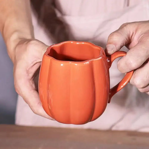 Halloween Ceramic Cup - Pumpkin Shaped