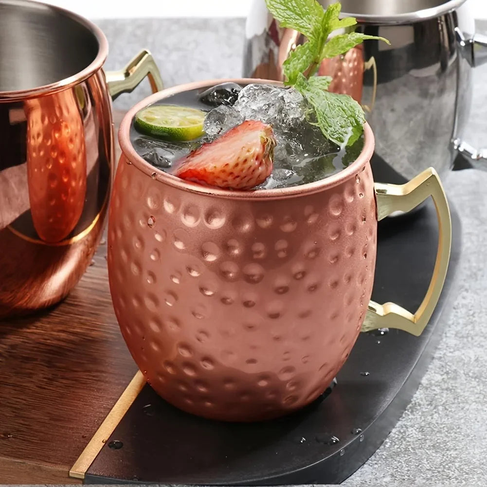 18oz 304 Stainless Steel Copper-Plated Moscow Mule Mug