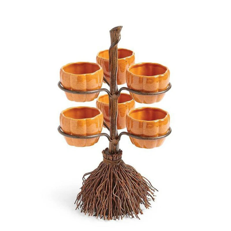 Halloween Pumpkin Snack Bowl Rack - Ceramic Cup