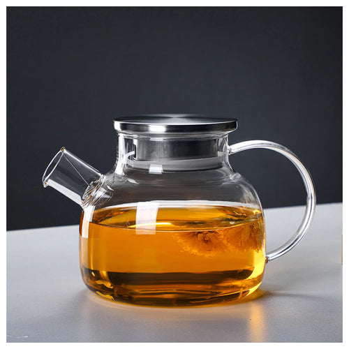 Transparent Borosilicate Glass Teapot Heat-Resistant - 1000/1600ml