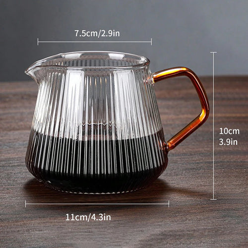 Clear Glass Coffee Carafe - Diamond Shaped Coffee Pot with Reusable