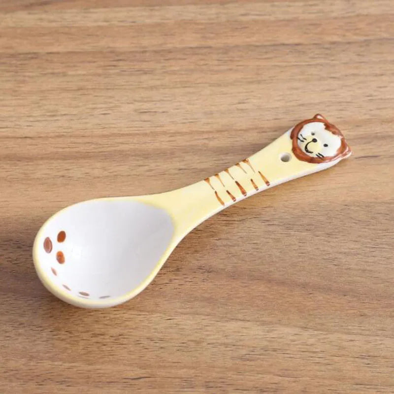 4Pcs/Set Ceramic Pet Design Spoon