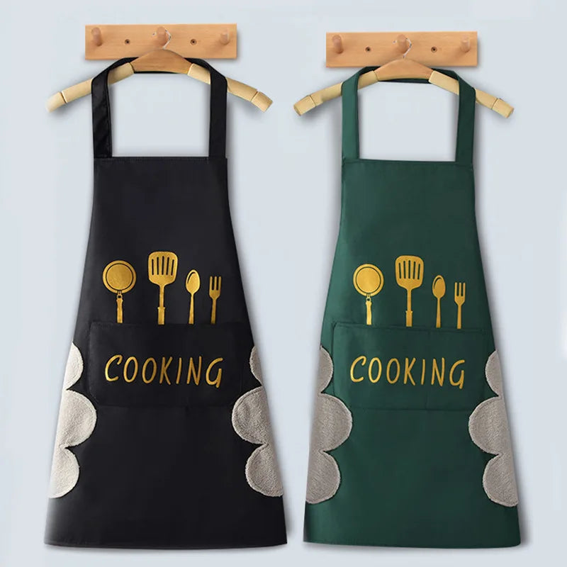 Hand Wiping Oil Proof and Waterproof Kitchen Apron