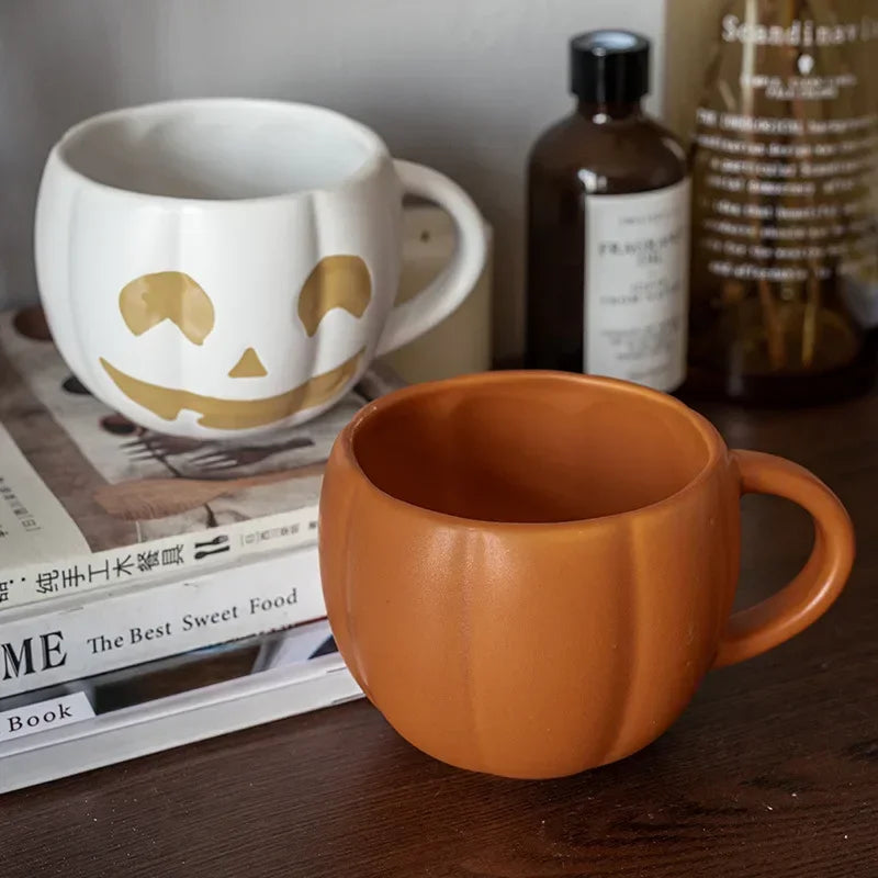 Pumpkin Shaped - Ceramic Coffee/Tea Cups