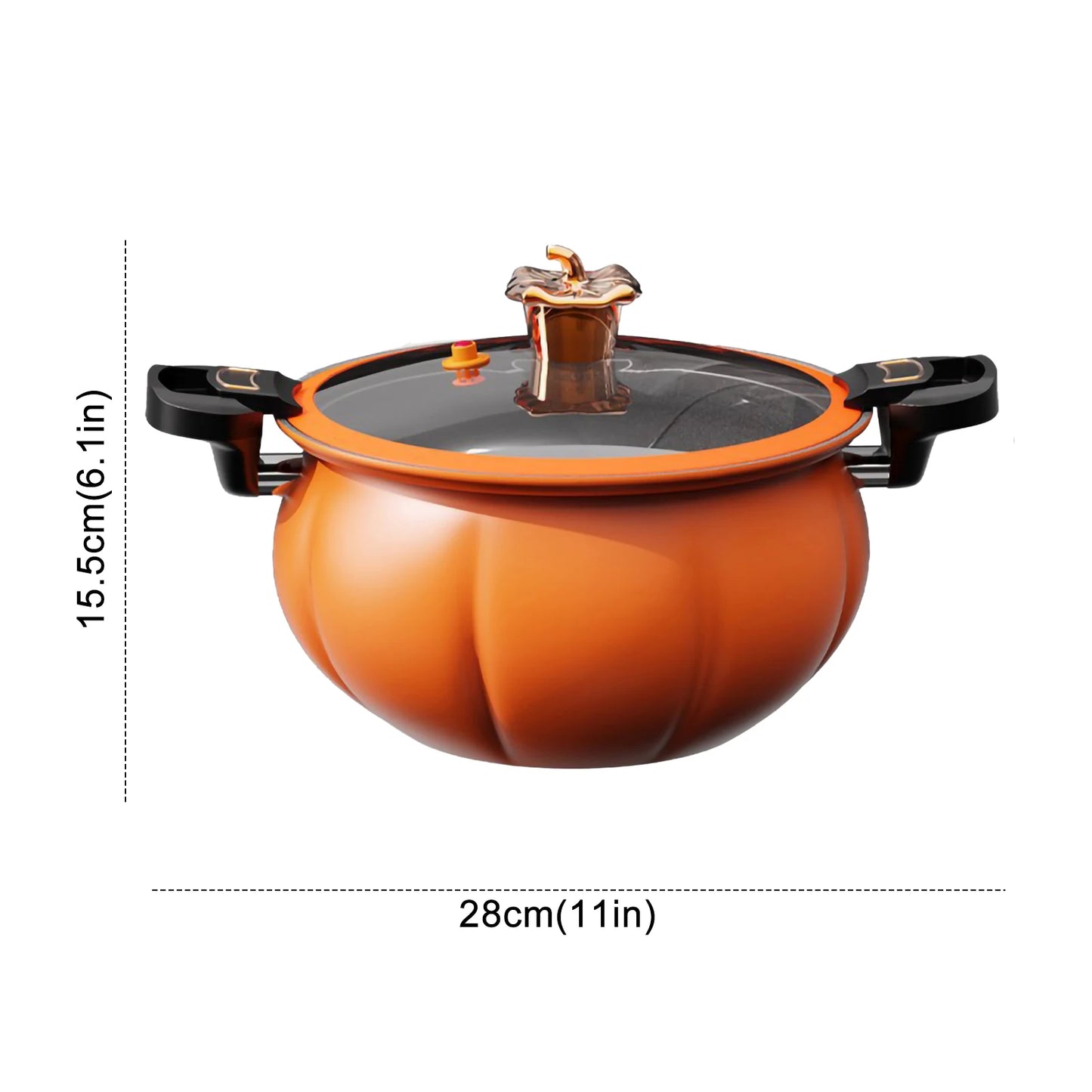 8L Orange Pumpkin Micro Pressure Pot - Soup Pot