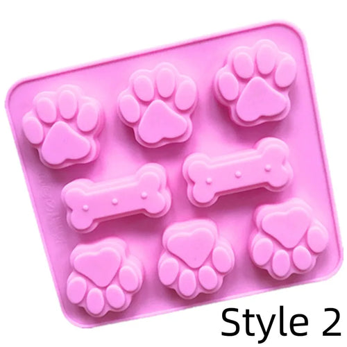 Cat & Dog Paw Shape Silicone Molds