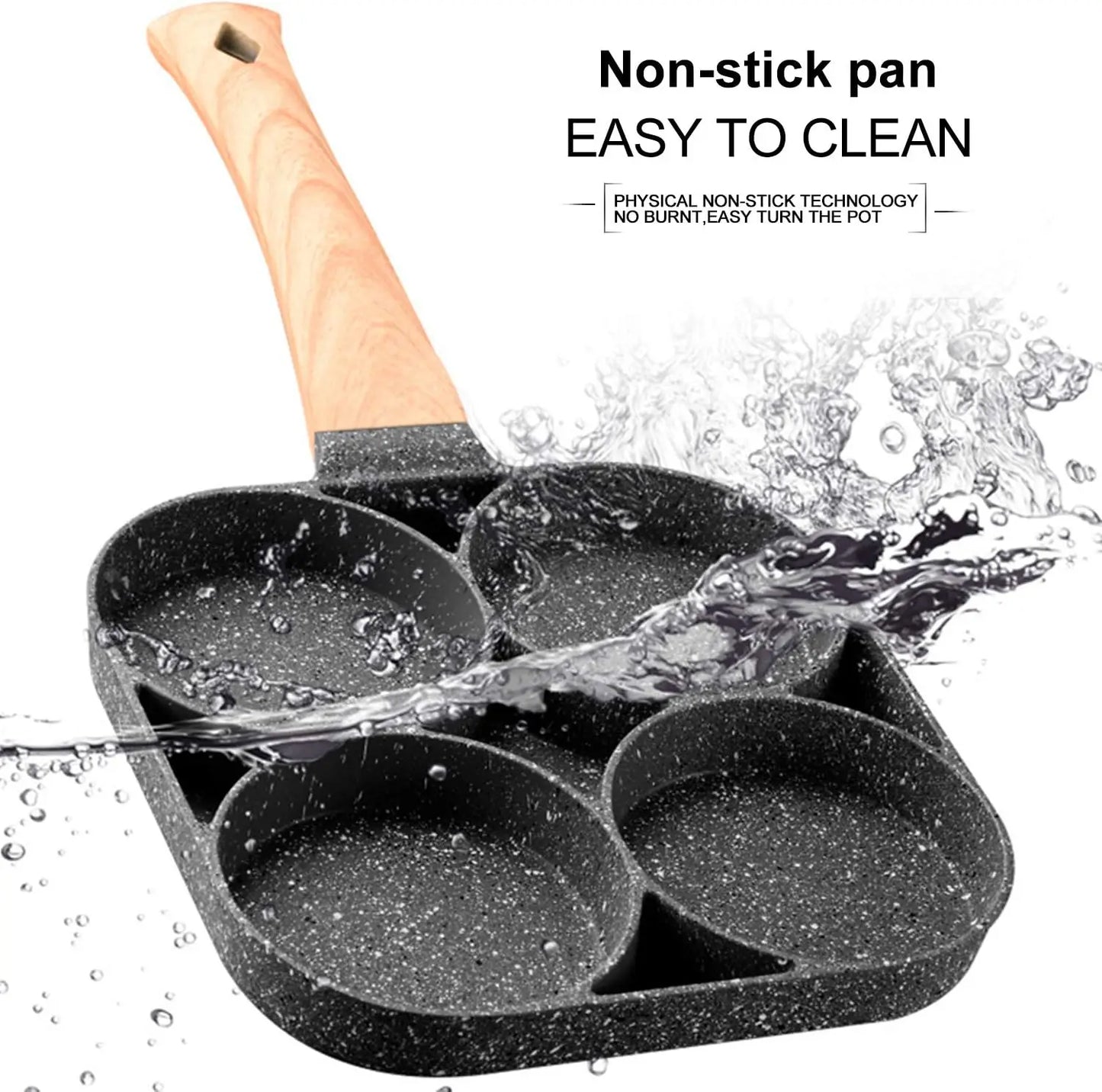 Frying Pan Nonstick - Pancake/Egg Pan 4 - Hole