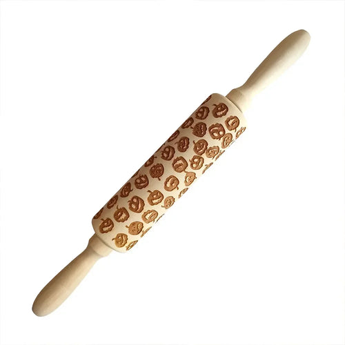 Wooden Halloween Rolling Pins - Pumpkin