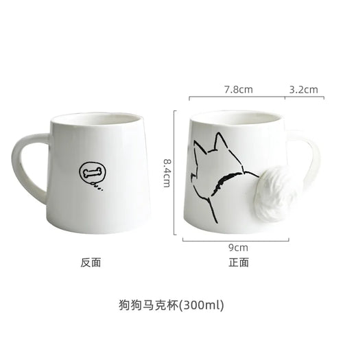 Japanese Style Cartoon Creative Ceramic Mugs - Pet themed