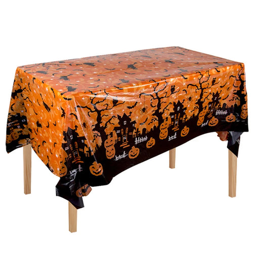 Halloween Decoration Tablecloth - Plastic Folding