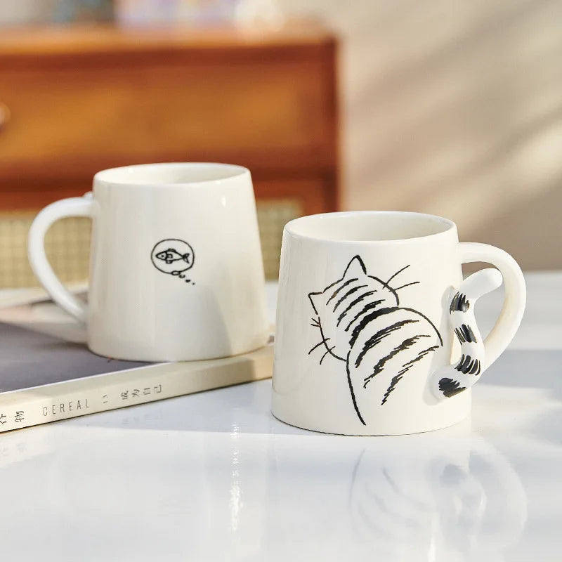 Japanese Style Cartoon Creative Ceramic Mugs - Pet themed