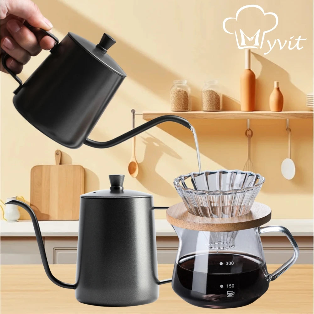 Pour Over Coffee Maker Set - Glass Pot with Filter Coffee Brewer