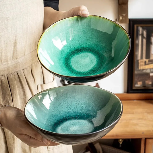 7-Inch Kiln-Glazed Ceramic Bowl for Ramen, Ice Cream, and More