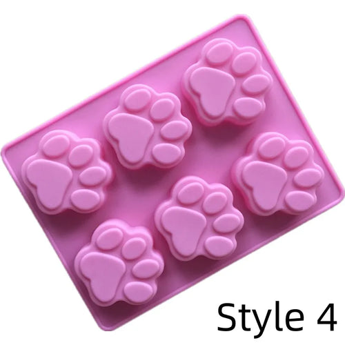 Cat & Dog Paw Shape Silicone Molds