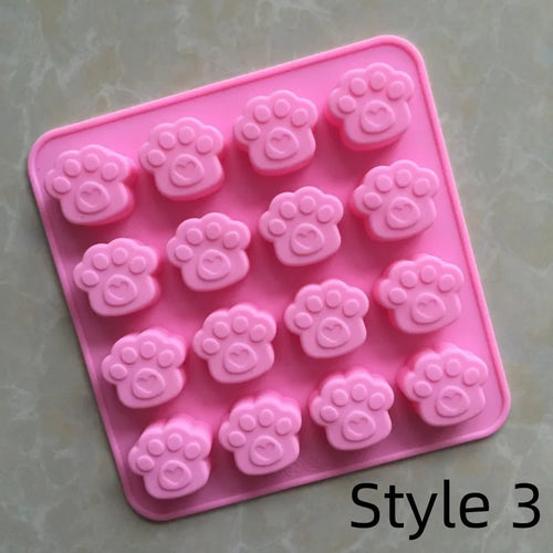 Cat & Dog Paw Shape Silicone Molds