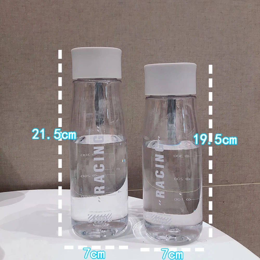 550ml/650ml Clear Plastic Sports Water Bottle with Portable Rope