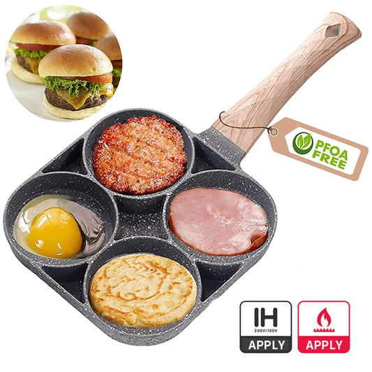 Frying Pan Nonstick - Pancake/Egg Pan 4 - Hole