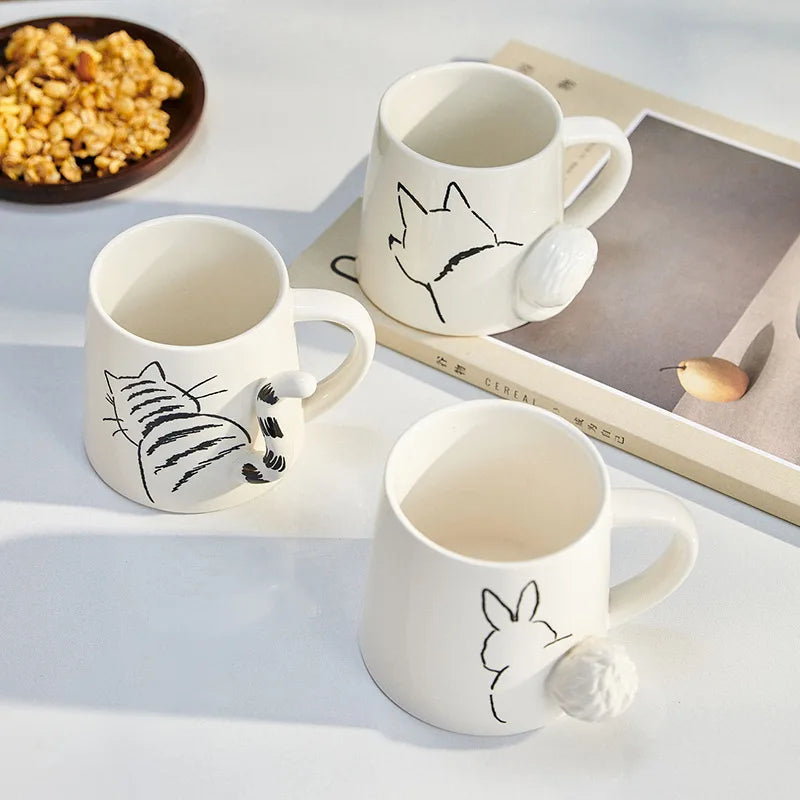 Japanese Style Cartoon Creative Ceramic Mugs - Pet themed