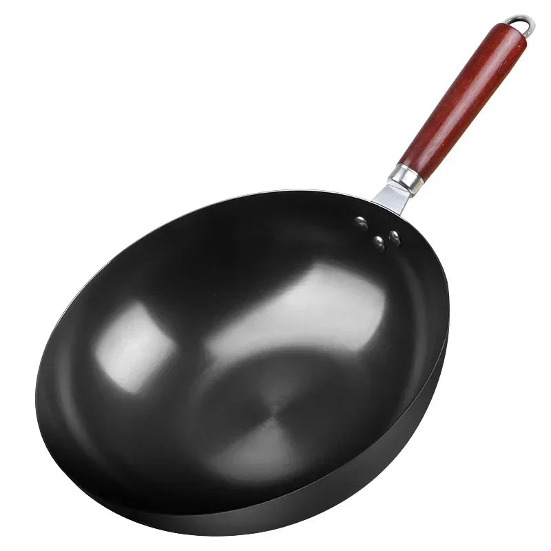 Handmade Iron Wok 28cm/30cm/32cm/34cm - Non-stick