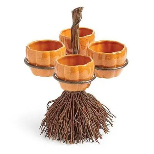 Halloween Pumpkin Snack Bowl Rack - Ceramic Cup